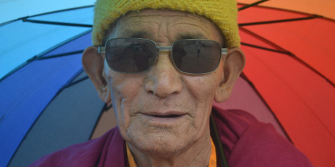 Monk near Songzanlin Monastery.
